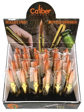 Picture of Caliber Gourmet Bullet Style 50 Cal Ballpoint Pen, Display Box of 24 CBG-DB-04 CBGDB04