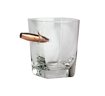Picture of Caliber Gourmet Last Man Standing - Whiskey Glass w/ Bullet CBG-LMS-WHISKEY