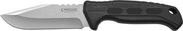 Picture of Camillus Hawker 4" Fixed Drop Point Plain Satin 420 Steel Titanium Bonded Blade Black Textured PP/TPR Handle 19154