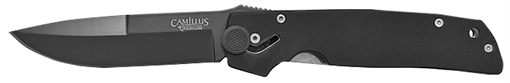 Picture of Camillus Cuda 3.75" Plain Drop Point Black AUS-8 Carbonitride Titanium Blade, Black G10 Handle 18533-003