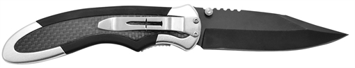 Picture of Camillus Chameleon 3.50" Folding Drop Point Plain Black Carbonitride Titanium AUS-8A SS Blade, Carbon Fiber/Aluminum Handle 19079
