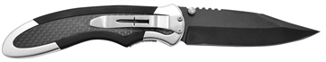 Picture of Camillus Chameleon 3.50" Folding Drop Point Plain Black Carbonitride Titanium AUS-8A SS Blade, Carbon Fiber/Aluminum Handle 19079
