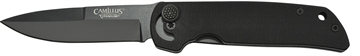 Picture of Camillus Cuda Mini 3" Folding Drop Point Plain Black Carbonitride Titanium AUS-8A SS Blade, Black Textured G10 Handle 19637