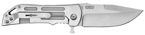 Picture of Camillus Dominator II 3" Folding Drop Point Plain Titanium Bonded 420 Stainless Steel Blade, Silver Carbon Fiber/SS Handle 19643
