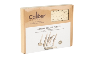 Picture of Caliber Gourmet Wood Knife Puzzles, 6 Pack, Brown CBG-PZ-03K CBGPZ03K