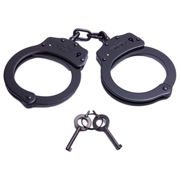 Picture of Uzi Accessories Handcuffs Chain Black Stainless Steel Includes 2 Keys UZIHCCB