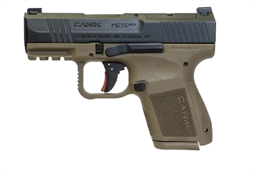Picture of CANIK METE MC9, Semi-automatic, Striker Fired, Polymer Frame Pistol, Micro Compact, 9MM, 3.18" Barrel, Matte Finish, Flat Dark Earth, Optic Ready, 10 Rounds, 2 Magazines, California Compliant HG7651CAD-N