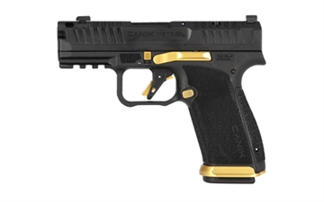 Picture of CANIK METE MC9 PRIME 9MM 3.6IN BARREL 15RD BLACK GOLD CERAKOTA ACCENTS GOA CHALLENGE COIN TALO HG8693G-N HG8693G-N