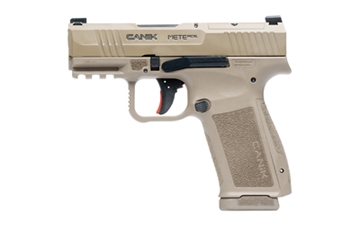 Picture of CANIK METE MC9L, Semi-automatic, Striker Fired, Polymer Frame Pistol, Compact, 9MM, 3.18" Barrel, Cerakote Finish, Flat Dark Earth, Optic Ready, White Dot Front Sight, Blackout Rear Sight, 2 Magazines, 17 Rounds, Includes Custom Holster HG7882D-N HG7882DN