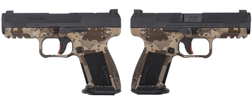 Picture of CANIK METE SF ONE SERIES 9MM CHOCOLATE CHIP CAMO PSTL 4.19 BRL 1-15RD MAG HG5637-CHOC