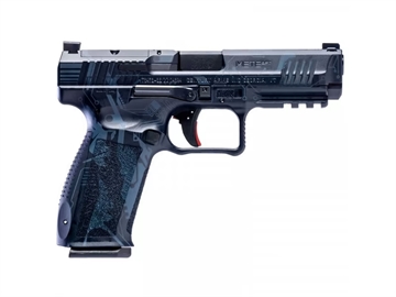 Picture of CANIK METE SFT 18RD 4.5IN BLUE CYBER CERAKOTE PLASTIC CASE AND HG5636BLC-X