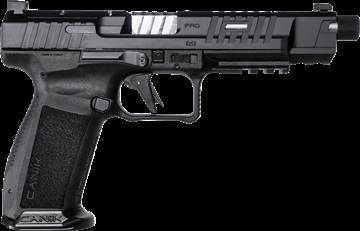 Picture of CANIK METE SFX PRO 18RD 5.75INCHROME THRD FLUTED BLACK CARDBOARD BOX AND 1 MAG ONLY FACTORY USED HGP7157-V