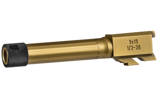 Picture of Century Arms Barrel, 9MM, Fluted and Threaded, PVD Coating, Fits TP9 Elite SC PACN0024