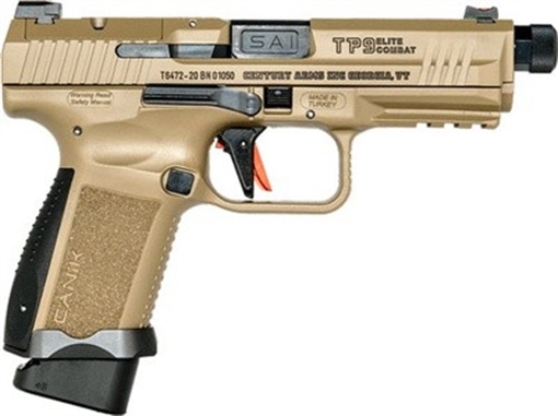 Picture of CANIK TP9SF ELITE COMBAT HGA 9MM 4.73IN BBL FIBER OPTIC SIGHTS 1-15RD & 1-18 RD MAG HOLSTER INC HG6481D-N HG6481DN