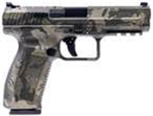 Picture of CANIK TP9SF CANIK CREATIONS HGA 9MM 4.46IN BBL 2-18RD MAGS AND FULL ACCESSORY KIT WOODLAND GREEN HG4865WG-N HG4865WGN