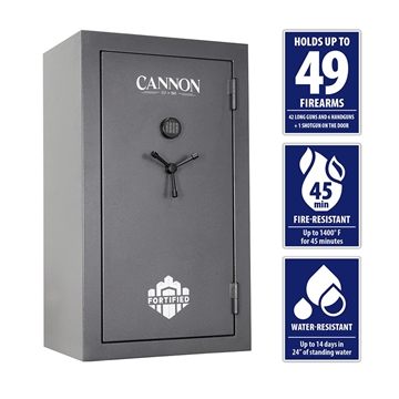 Picture of Cannon Fortified 49-Gun Gun Safe Dark Grey 60 Minutes Fire Rated FD5934-DGPTEB-23-DS