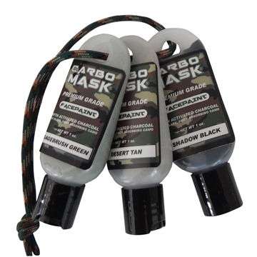 Picture of Carbomask Carbo Mask Facepaint Black/Sage/Tan 1 oz. 3 pk. 310156