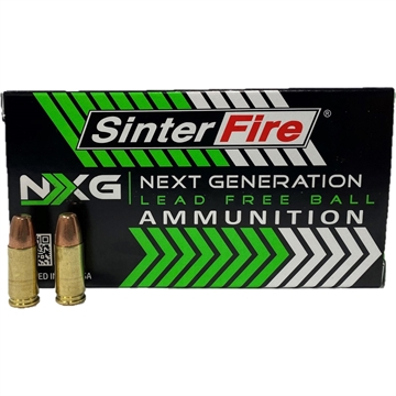 Picture of Sinterfire Carbon City Lead Free Ball Pistol Ammo 380 75 gr. Lead Free Ball 50 rd. Steel Case AX38075LFB
