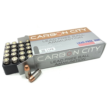 Picture of Sinterfire Carbon City Lead Free Ball Pistol Ammo 9mm 100 gr. Lead Free Ball 50 rd. Steel Case AX9100LFB