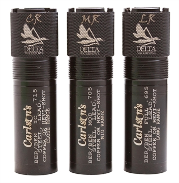 Picture of Carlson's Choke Tubes Delta Waterfowl Berretta/Benelli Mobil 12 Gauge Mid/Long/Close Range 17-4 Stainless Steel 07119