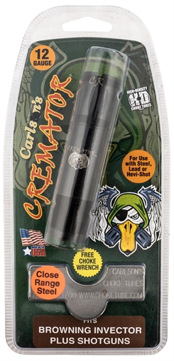Picture of Carlson's Choke Tubes Cremator Invector Plus Browning 12 Gauge Close Range Non-Ported 17-4 Stainless Steel 11623