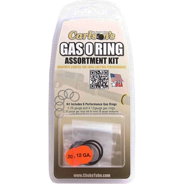 Picture of Carlson's Choke Tubes Gas O-Ring Assortment Kit 12 Gauge 20 Gauge Rubber/Graphite Coated Shotgun 00066