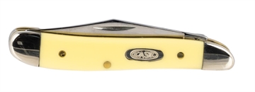 Picture of Case Peanut 2.10"/1.53" Folding Clip/Pen Plain Tumble Polish Chrome Vanadium Blade/Smooth Yellow Synthetic Handle 00030
