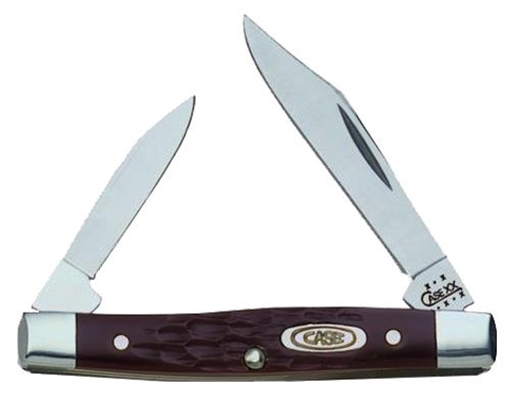 Picture of Case Pen Small 2"/1.47" Folding Clip/Pen Plain As-Ground Stainless Steel Blade Brown Jigged Synthetic Handle 00083