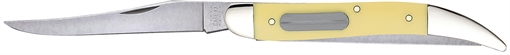 Picture of Case Fishing 3.40" Folding Clip/Fish Scaler Plain/Serrated Tumble Polish Tru-Sharp SS Blade/ Yellow Synthetic Handle 00120