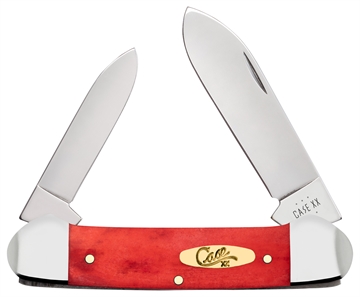 Picture of Case Canoe Folding Pen/Spear Plain Mirror Polished Tru-Sharp SS Blade, Smooth Red Bone/SS Handle 10765
