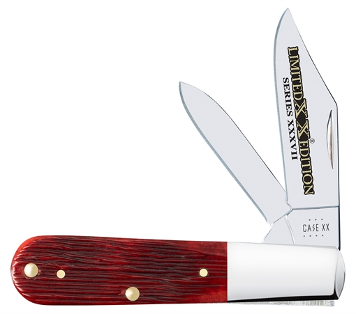 Picture of Case Barlow Limited Edition XXXVII Folding Clip Point/Pen Plain Mirror Polished w/Engraving Tru-Sharp SS Blade, Jigged Old Red Bone/SS Handle 12214