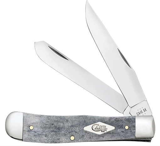 Picture of Case Jack Medium Folding Clip Point/Pen Plain Mirror Polished Tru-Sharp SS Blade/ Smooth Gray Bone Handle 34206