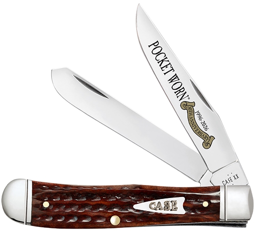 Picture of CASE  POCKET WORN MAHOGANY BONE TRAPPER 0212059 55230