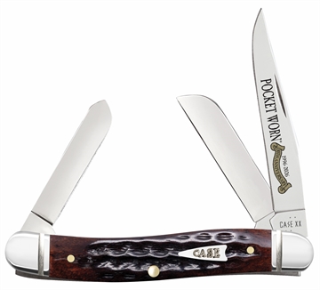 Picture of CASE  POCKET WORN MAHOGANY BONE MED STOCKMAN 0212053 55232