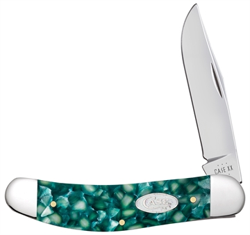 Picture of Case Sowbelly Sparxx Folding Clip Point/Plain Mirror Polished Tru-Sharp SS Blade/Green Kirinite Handle 71385
