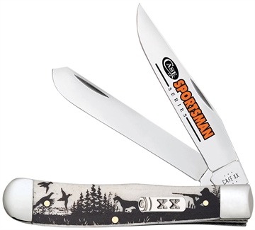 Picture of Case Trapper Sportsman Folding Clip Point/Spey Plain Mirror Polished Tru-Sharp SS Blade/Bird Dog Hunter Embellished Natural Bone Handle 81224