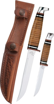Picture of CASE KNIVES KNIVES LEATHER HUNTER TWO KNIFE SET & LEATHER SHEATH 00372 021205003726