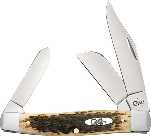 Picture of CASE KNIVES LARGE STOCKMAN AMBER BONE 00204