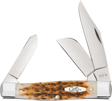 Picture of CASE KNIVES LARGE STOCKMAN AMBER BONE 10724