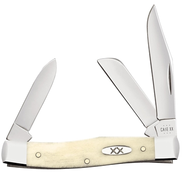 Picture of CASE KNIVES MEDIUM STOCKMAN 35/8" 3BL SMOOTH NAT BONE 13311
