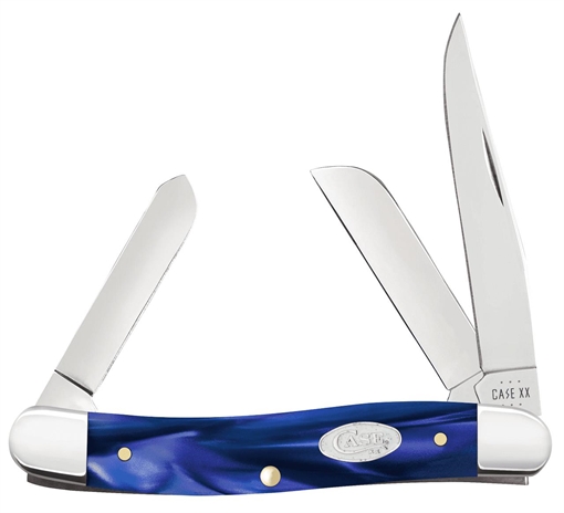 Picture of CASE KNIVES SMOOTH MED STKMN 31/4" 3BL BLUE PEARL KIRINITE� 23448