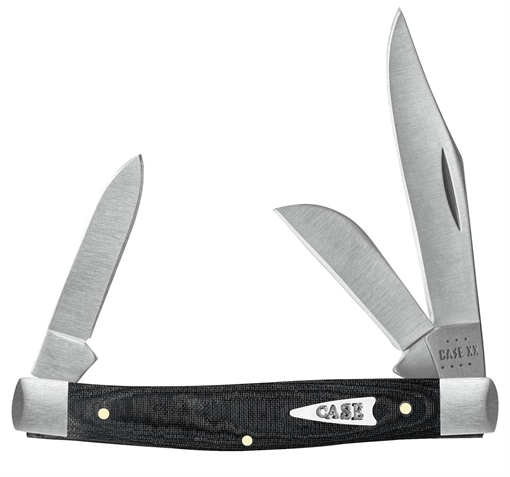 Picture of CASE KNIVES M STKMN 35/8" 3BL BLK MICARTA 27818