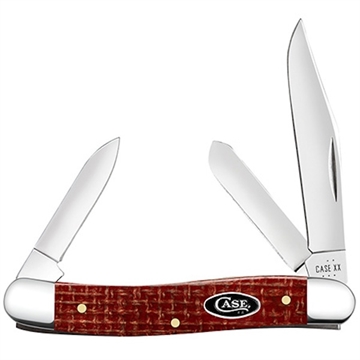Picture of CASE KNIVES M STKMN 3BL 35/8" D RED BURLAP MICARTA 12272