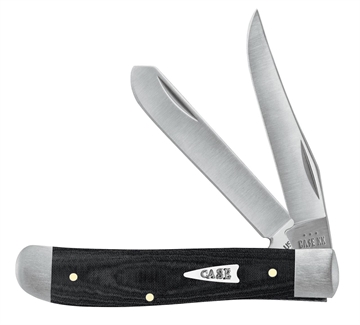 Picture of CASE KNIVES MINI TRAPPER 31/2" 2BL BLACK MICARTA� 27822