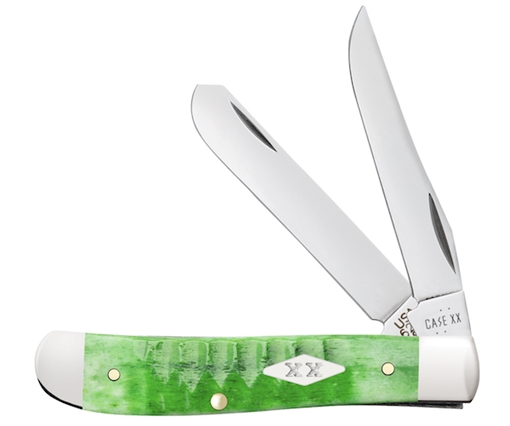 Picture of CASE KNIVES M TRAPR 2BL 31/2" BRT GRN BONE GATOR JIG 11441