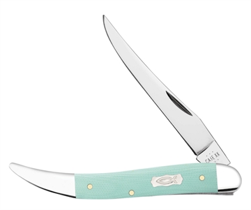Picture of CASE KNIVES MED TXS TPK 41/4" 1BL SEAFOAM GRN G-10 18105