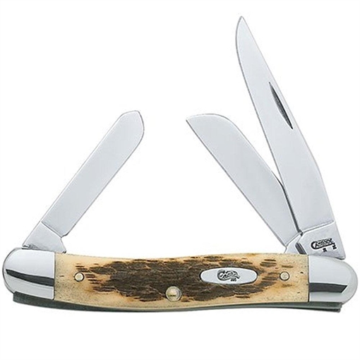 Picture of CASE KNIVES MED STCKMN 3BL 35/8" AMBER BO 00039