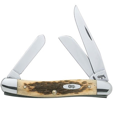 Picture of CASE KNIVES MED STCKMN 3BL 35/8" AMBER BO 00039