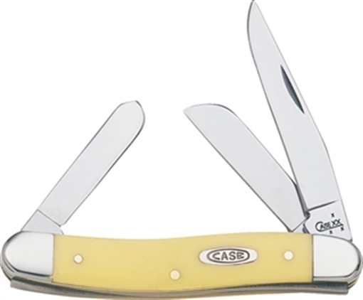 Picture of CASE KNIVES MED STCKMN 3BL 3.5" YELLOW SS 80035