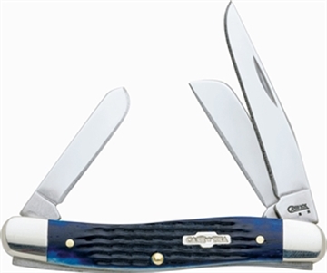 Picture of CASE KNIVES MED STOCKMAN 3BLD 35/8" BLUE BONE 02801